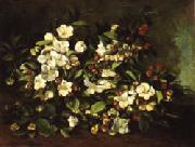 Apple Tree Branch in Flower Gustave Courbet